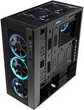 Gabinete Yeyian Gamer Ynh-B2100 Blade 2100 Lat Cristal Templado, 1 ventilador Led, Usb Negro
